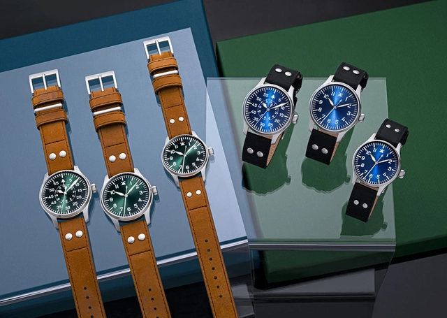 Stowa Flieger Klassik Sunray Blue und Sunray Green alle Modelle