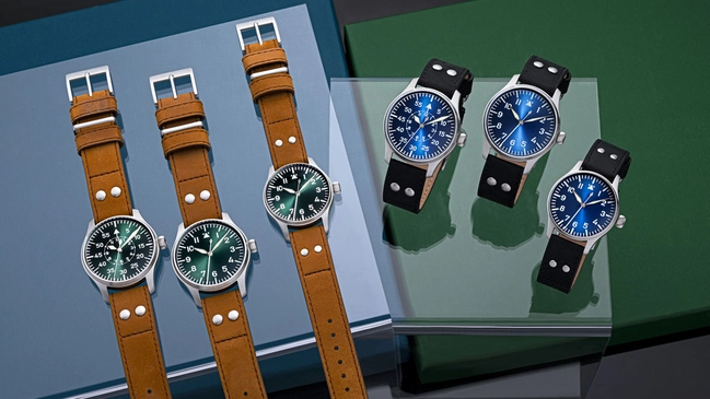 Stowa Flieger Klassik Sunray Blue und Sunray Green alle Modelle