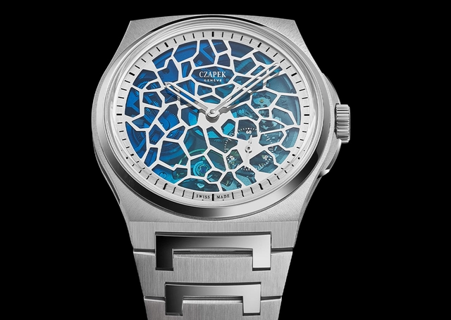 Czapek – Antarctique Plique-à-Jour Polar Blue, Automatikuhr mit Manufakturkaliber und Emaille-Zifferblatt