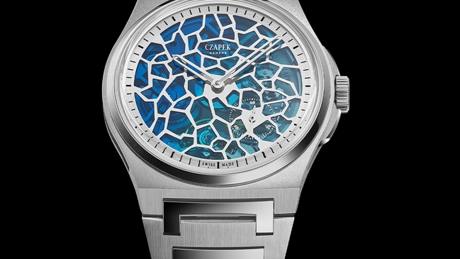Czapek – Antarctique Plique-à-Jour Polar Blue, Automatikuhr mit Manufakturkaliber und Emaille-Zifferblatt