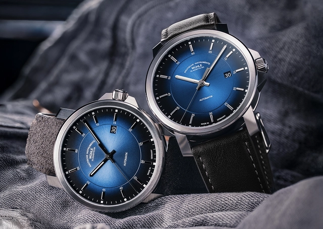 Mühle-Glashütte – 29er Casual, Automatikuhr mit Edelstahlgehäuse und blauem Zifferblatt