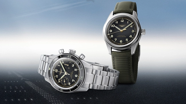 Longines Spirit Pilot, Referenz L3.809.4.53.9 und L3.721.4.53.6, Chronograph und Dreizeigeruhr auf dem Rollfeld