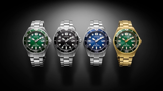 Citizen Promaster Eco-Drive Diver 200M, vier Uhren