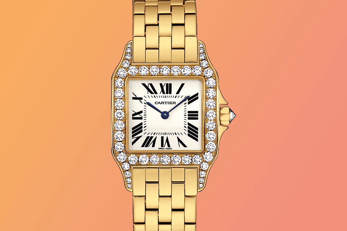 Cartier Santos Demoiselle Uhr in Gold