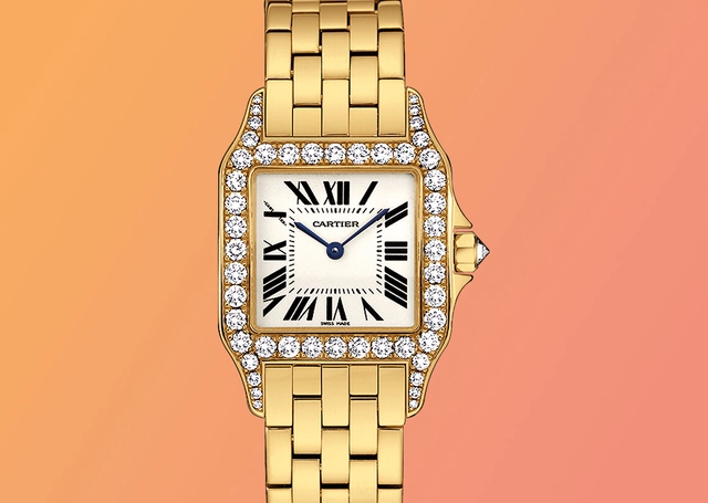 Cartier Santos Demoiselle Uhr in Gold