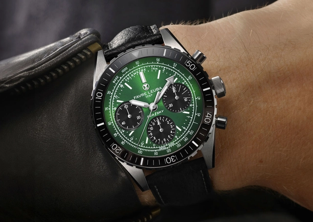 Favre Leuba: Sea Sky Revival in Grün am Arm