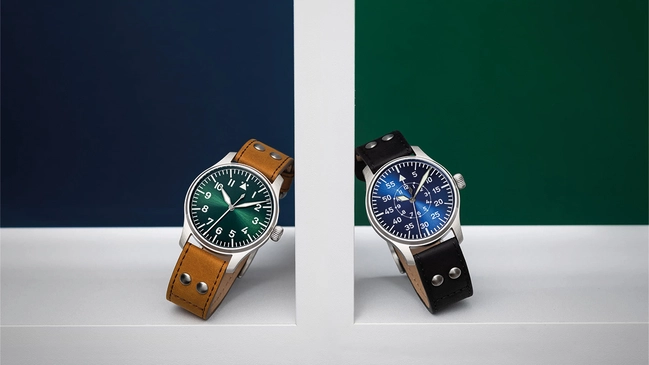 Stowa Flieger Klassik Sunray Blue & Green