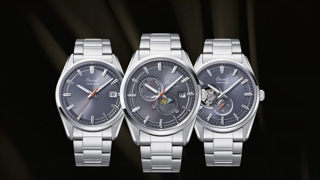 Orient 75th anniversary limited edition Orient Stretto, drei Uhren
