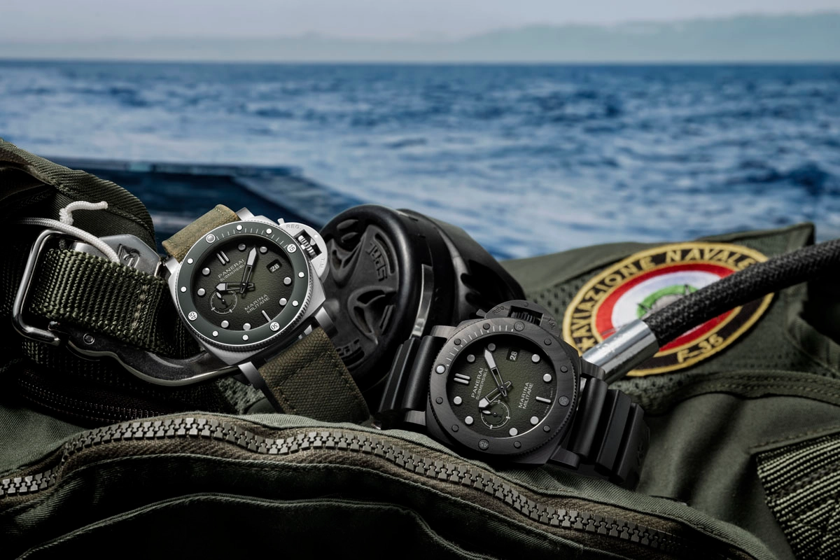 Panerai Submersible Marina Militare PAM01697 und PAM01698 auf Militärboot