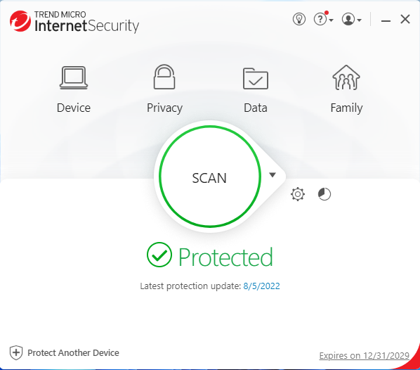 Screenshot Trend Micro Internet Security