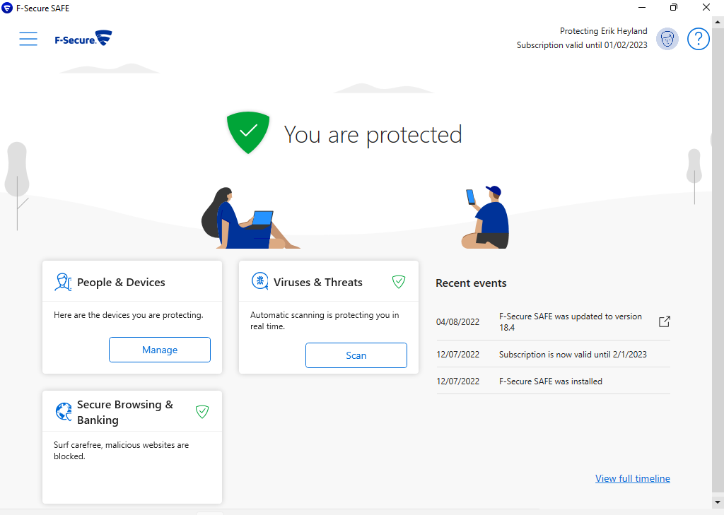 Screenshot F-Secure SAFE