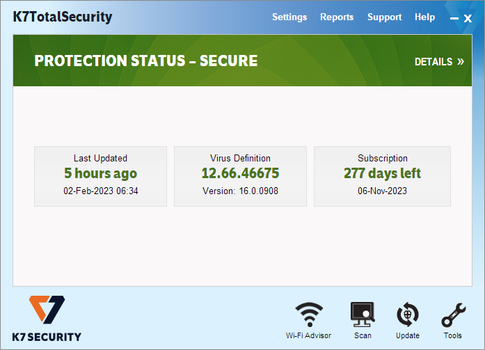 Screenshot K7 Security