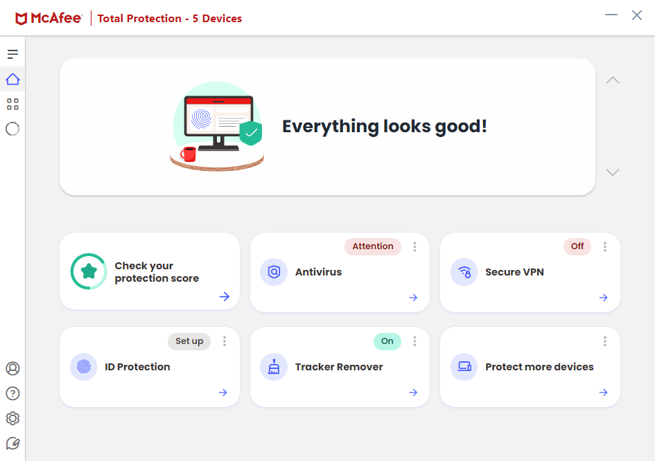 Screenshot McAfee Total Protection