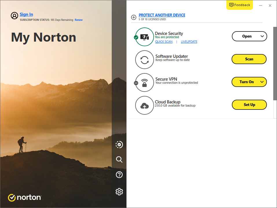 Screenshot Norton 360