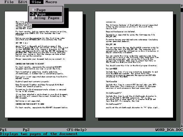 Microsoft Word 5.0 WYSIWYG View (1989)