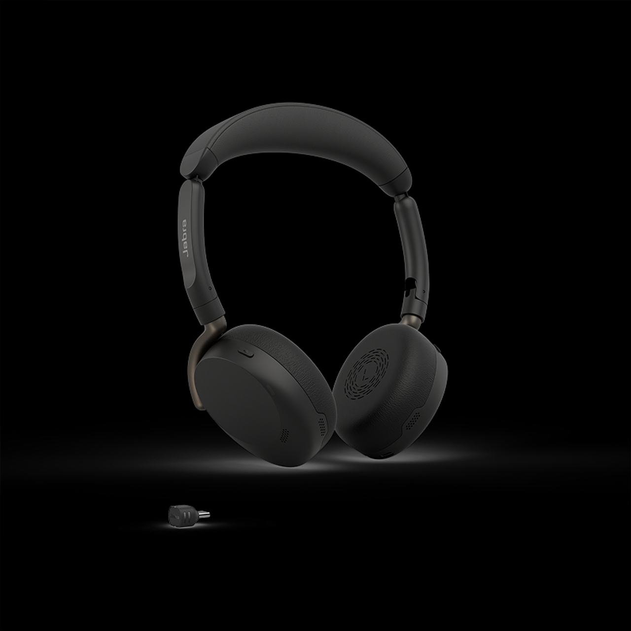 Das Jabra Evolve3 65 Flex besteht ganz aus Kunststoff, ist dafür aber sehr leicht