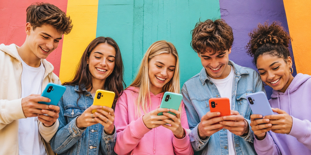 Bunte Smartphones