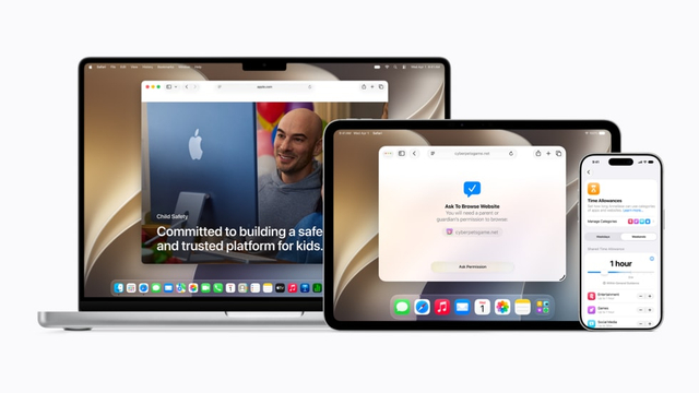 Beispiele zur Apple Kindersicherheit auf verschiedenen Geräten