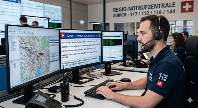 So könnte der Echtzeittext Norufe in einer Notrufzentrale abgewickelt werden.