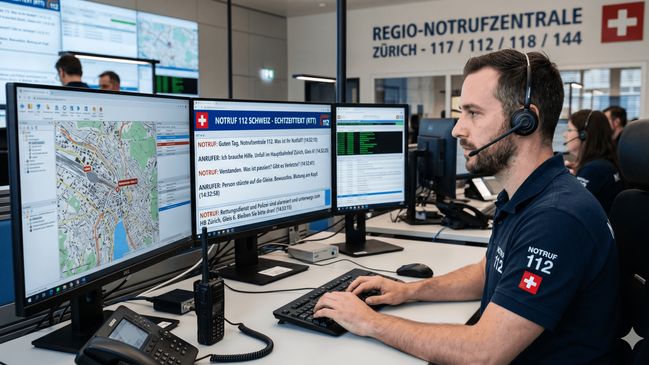 So könnte der Echtzeittext Norufe in einer Notrufzentrale abgewickelt werden.