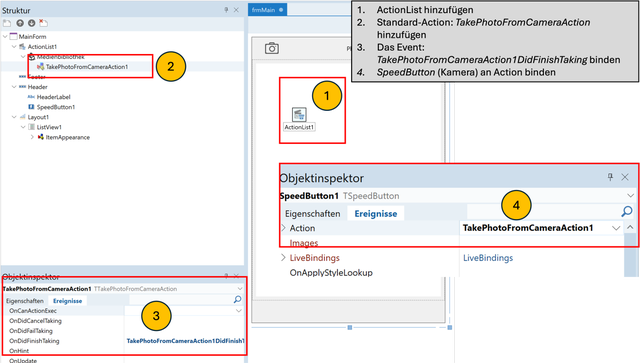 Action zur Steuerung der Bildaufnahme über die Kamera hinzufügen und konfigurieren (Bild 3)