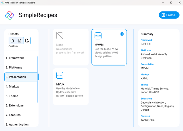 Anlegen des Projektes über den Wizzard von Uno (Bild 2)