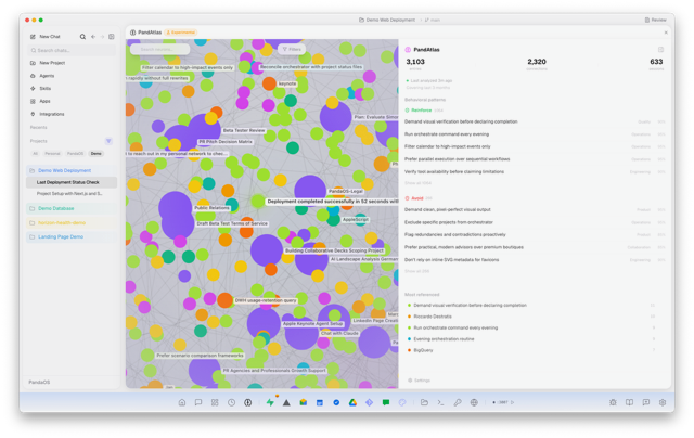 Jede App hat eine eigene visuelle Oberfläche, in der sich direkt nachvollziehen, ausführen und überprüfen lässt, was die KI tut