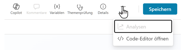 Über die Toolbar des Topic/Themen-Editors lässt sich der Dialogablauf und dessen Bestandteile (die gesamte Konversationslogik) bearbeiten (Bild 1)