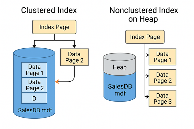 Clustered Index versus Nonclustered Index on Heap (Bild 2)