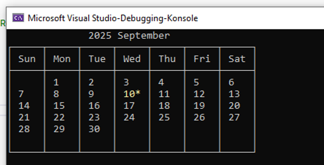 Der Geburtstag des Autors ist farblich hervorgehoben (Bild 6)