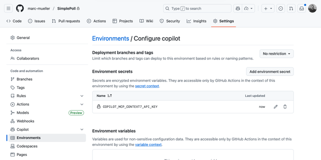 Secret-Verwaltung für Coding-Agent-MCPs (Bild 5)