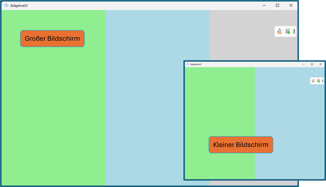Einblendung der Sidebar (grau) nur bei ausreichender Bildschirmgröße (Bild 3)