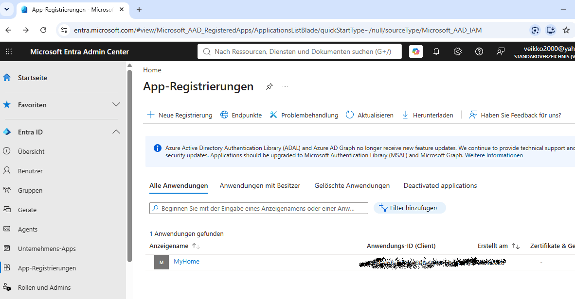 Microsoft Entra Admin Center (Bild 1)