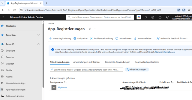 Microsoft Entra Admin Center (Bild 1)