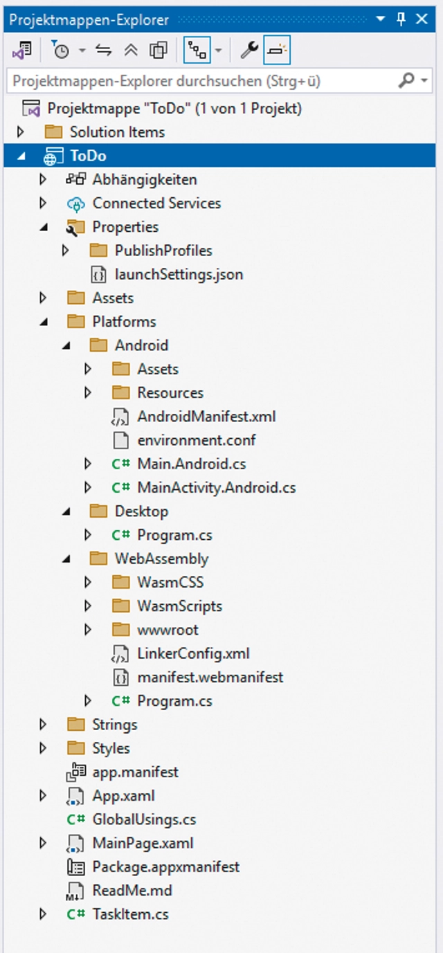 Projektstruktur der To-do-App (Bild 5)