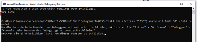 Der Start von nmap verlief (prinzipiell) erfolgreich (Bild 3)