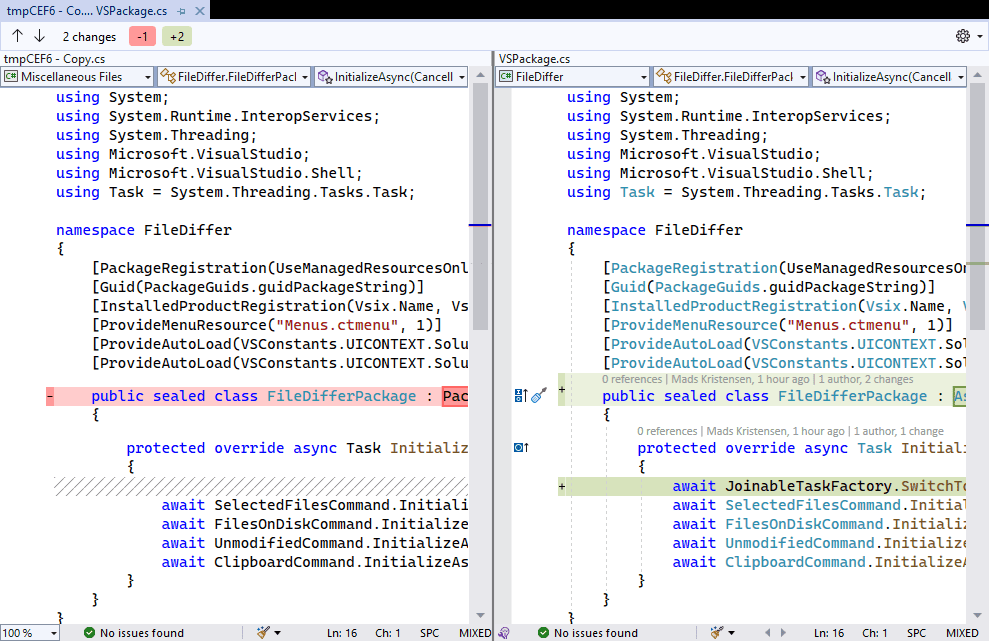 Dateien direkt in Visual Studio vergleichen | DWX Developer World
