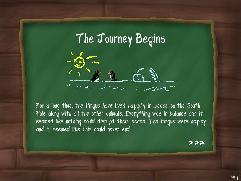 Pingus-Screenshot: The Journey begins
