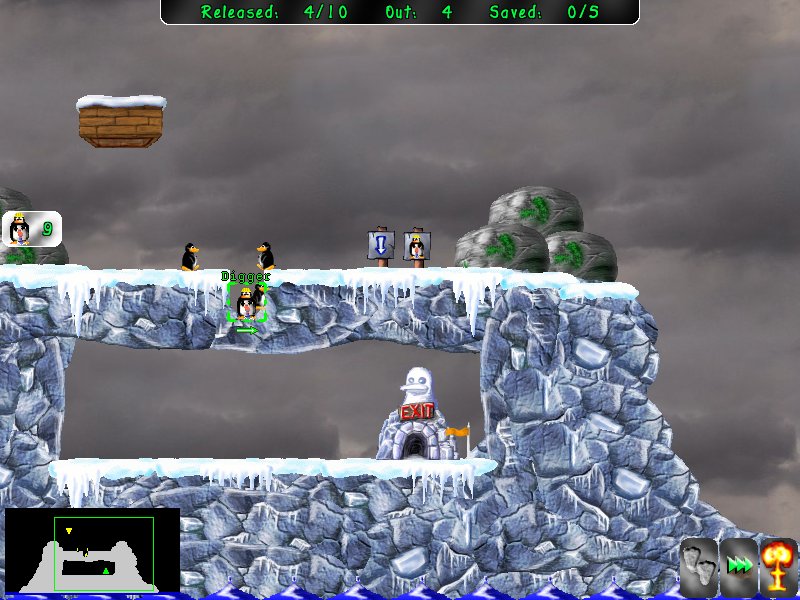 Screenshot aus Pingus-Game