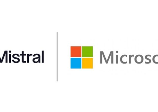 Logos von Microsoft und Mistral