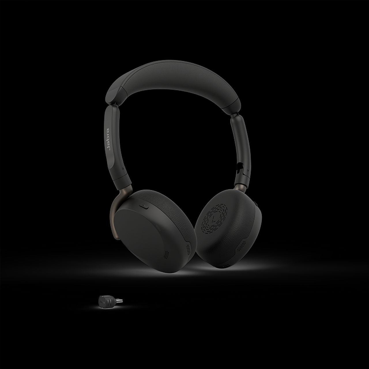 Das Jabra Evolve3 65 Flex besteht ganz aus Kunststoff, ist dafür aber sehr leicht