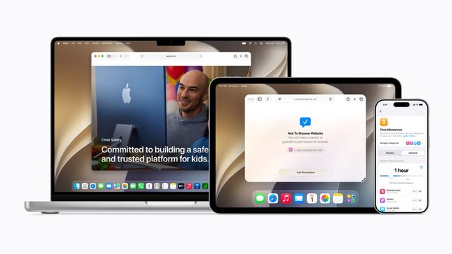 Beispiele zur Apple Kindersicherheit auf verschiedenen Geräten