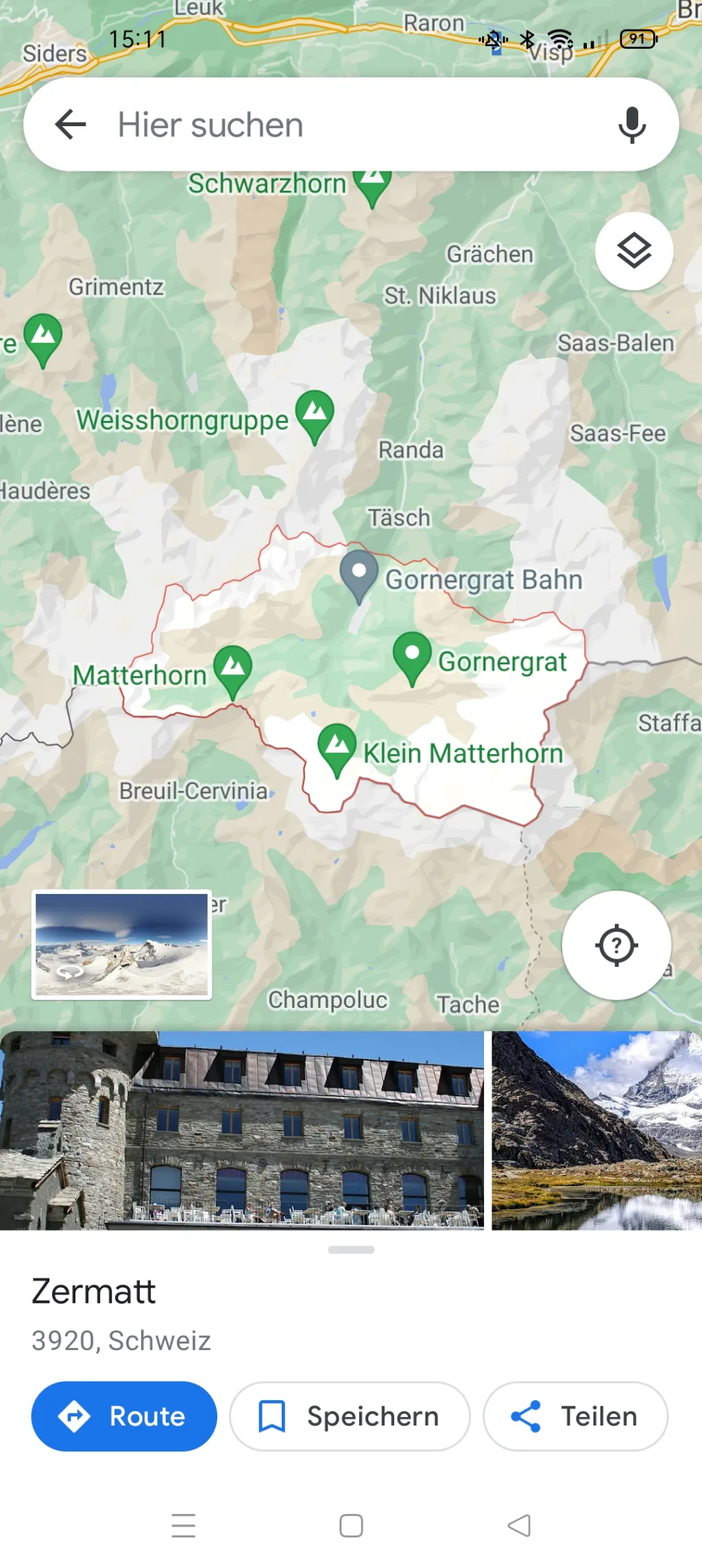 Street View auf dem Smartphone