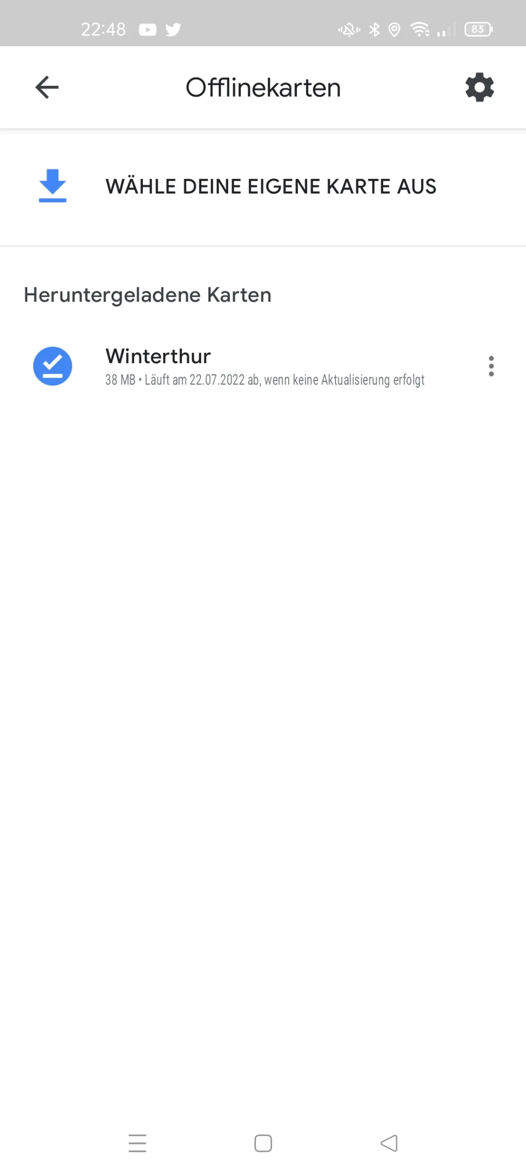 Auf dem Smartphone Karten offline speichern