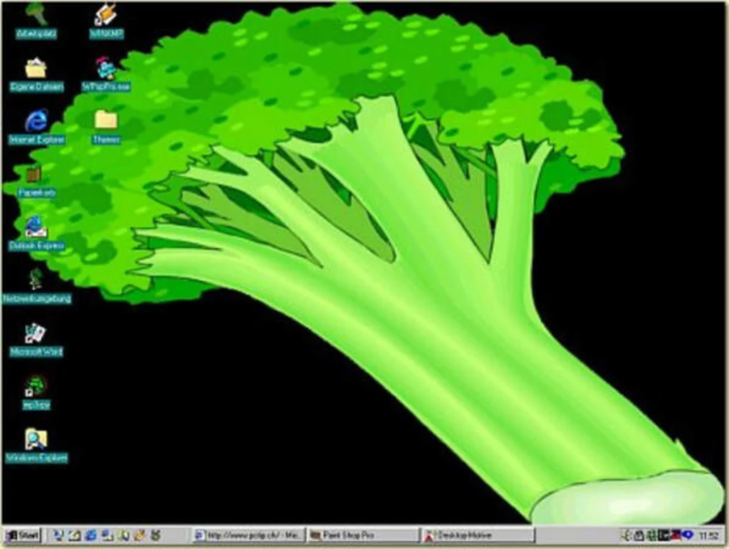 Ein grosser Broccoli als Desktop-Hintergrund