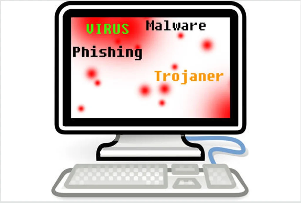 Monitor zeigt rote Flecken, die an Masern erinnern