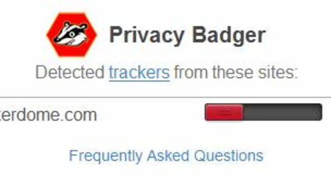 Screenshot Privacy Badger