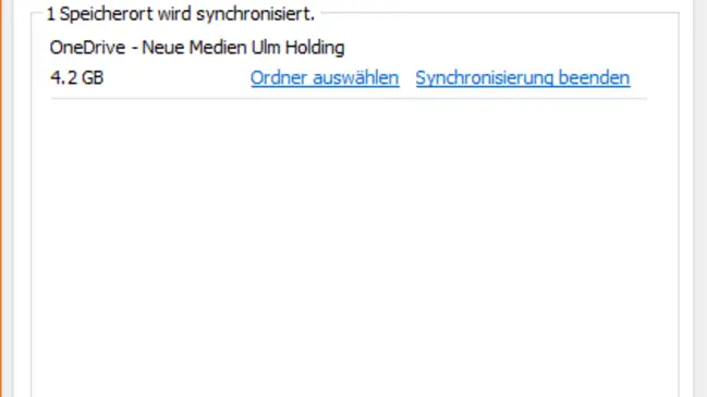 Der Reiter Konto in den OneDrive-Eigenschaften