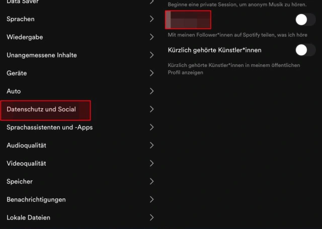 Spotify-Screenshots aus der iPhone-App