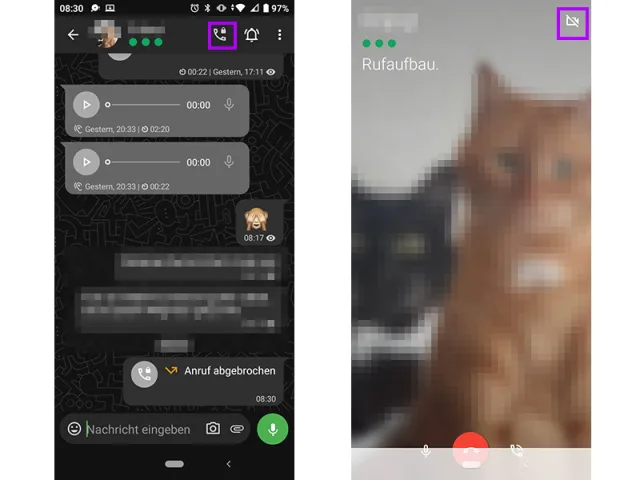 Screenshot Threema auf dem Smartphone